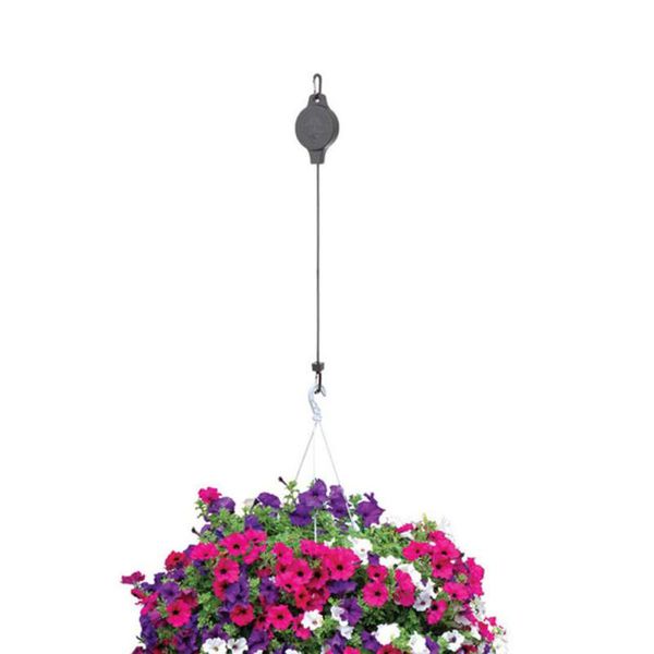 

flower pot hanging hooks home basket organizer retractable pulley hanger garden plant pots hook greenhouse supplies