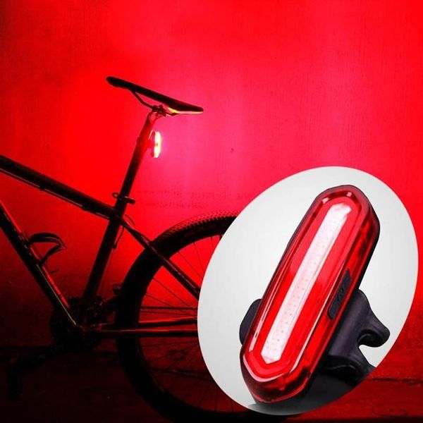 USB Chargable LED Bicycle Warning Light MTB Cycling Safety Taillight Tail Lamp