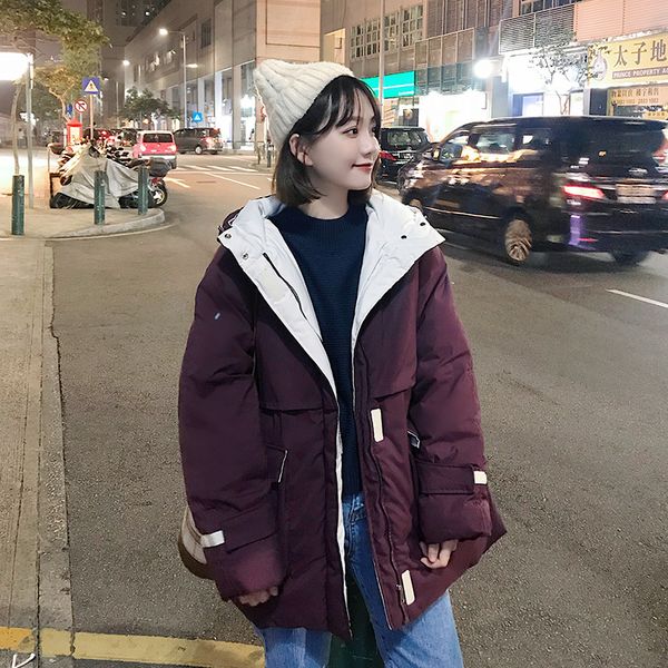

down coat autumn winter jacket women coat fashion female stand winter jacket women parka warm casual overcoat parkas, Black