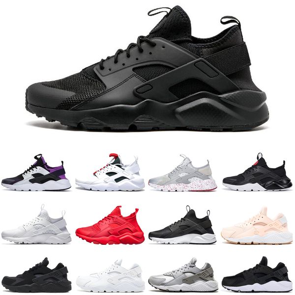 

nike air горячие huarache run ультра 1,0 4,0 мужчины женщины кроссовки тройной черный белый красный huaraches воздуха на открытом воздухе му