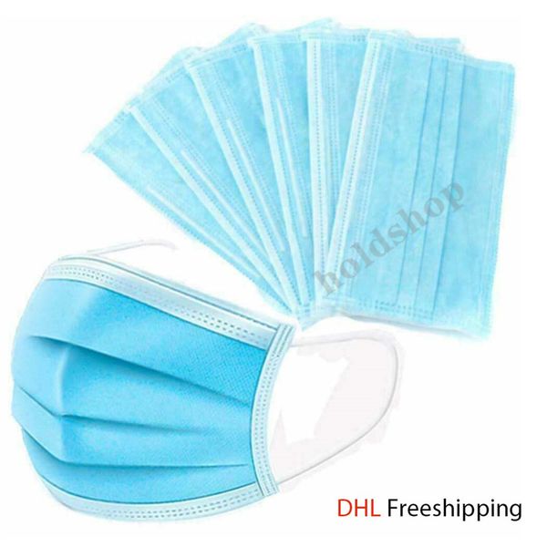 

дешевая бесплатная доставка dhl 50шт 3 слоя одноразовые маски толстая защита от пыли гражданский анти-капель удобный доказательство распылен
