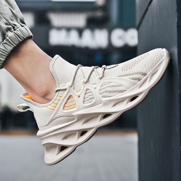 

дышащие 2020 обувь мужчины легкая высокого качества человек тапок вскользь удобная сетка мужской открытый спорт обувь 39-46, Black