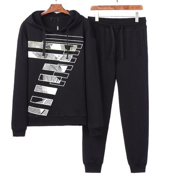 

fashion designer tracksuit men hoodies+pants mens clothing sweatshirt pullover casual tennis sport tracksuits sweat suits size -3xl, Gray