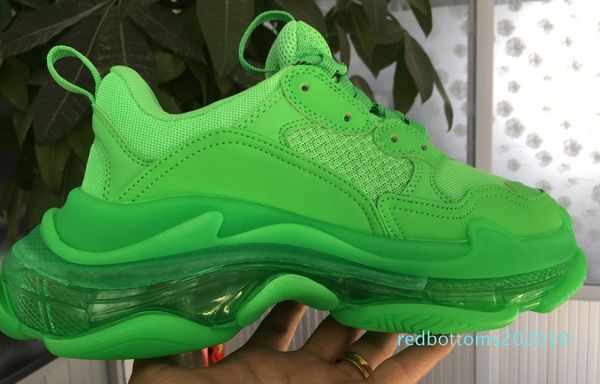 

2019 fashion designer women men casual shoes sneakers cushion triple s3.0 combination nitrogen outsole crystal bottom dad casual shoes r10, Black