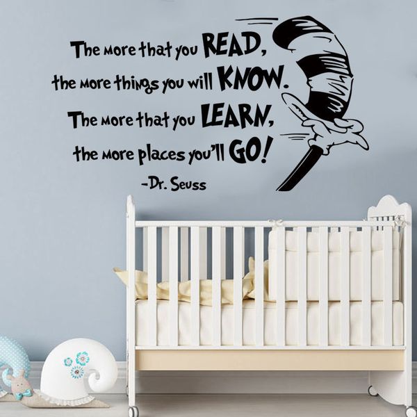 The More That You Read Wall Decals Quote Vinyl Dr Suess Quote