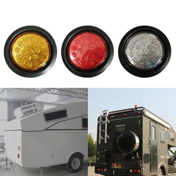 

10-30v round truck 19led tail light waterproof rear lamp for trailer camper bus trailer caravan yellow white red