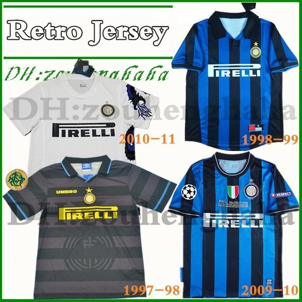

1997 98 inter retro home hirt milito occer jer ey 10 11 champion league neijder eto cambia o j zanetti lucio maico football hirt