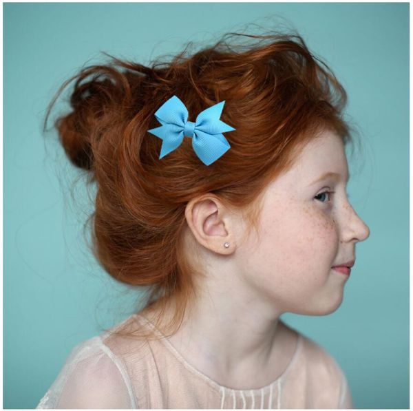 

girl new fashion colorful small butterfly style clips kids hair accessories children head clips baby hair barrette gift ylc 031, Slivery;white