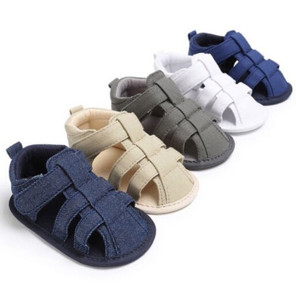 

infant toddler kids baby boy girl soft sole crib shoes sandals sneaker prewalker, Black;red