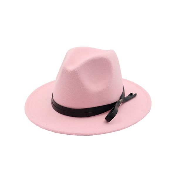 

women men wool vintage trilby felt fedora hat with leather band wide brim gentleman elegant lady winter autumn jazz caps, Blue;gray