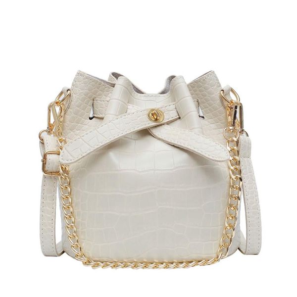 

2pc autumn women 2019 new wild shoulder pack messenger bag simple fashion bucket bag crossbody bags for women black /e