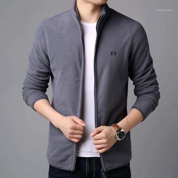 

desinger thick fleece jacket solid color winter autumn warm hombres coats clothing men winter, Black;brown