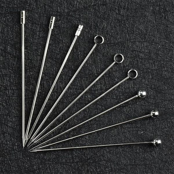 

4 styles martini cocktail picks olive fork fruit sign decoration stainless steel fruit needle bar tools