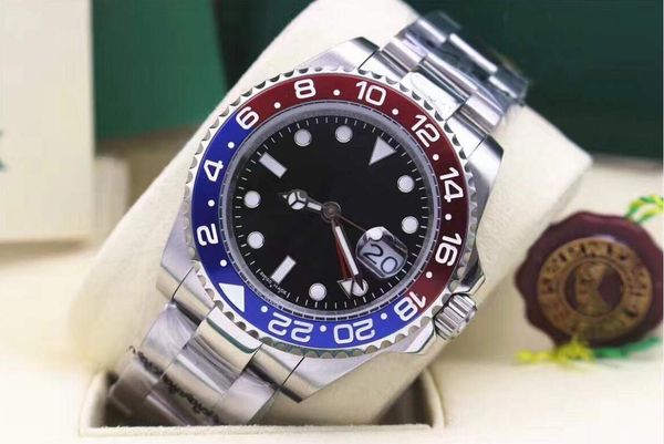 

new fashion ceramic bezel mens automatic mechanical wristwatch watches stainless steel mens business watches, Slivery;brown