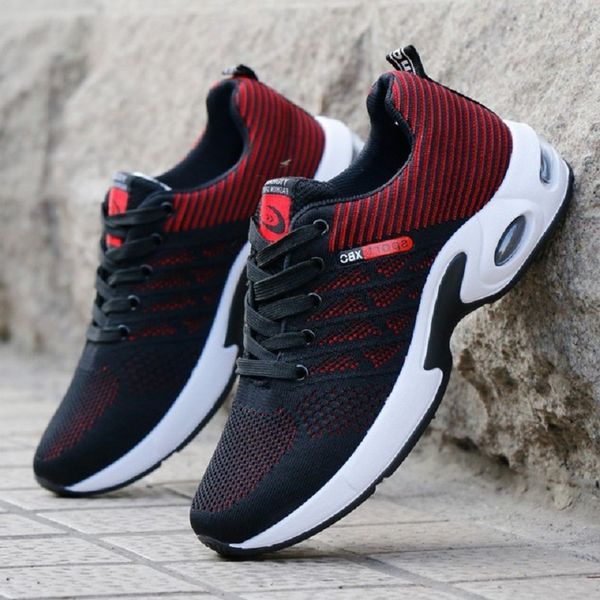 

air cushion sports breathable men shoes 2020 new summer deodorant casual shoes men subnet running tide joker, Black