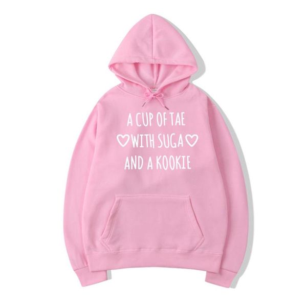 

kpop sweatshirt women's autumn winter letters printed tae kookie hoodie harajuku korean fashion sweat femme drop ship, Black
