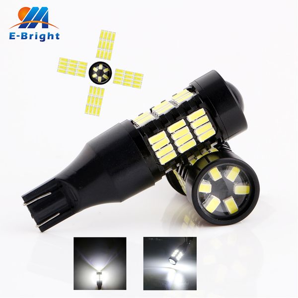 

2pcs t15 canbus 4014 54 smd 12v led bulb no error turn parking door signal light side maker lamp indicator light auto car 8000k