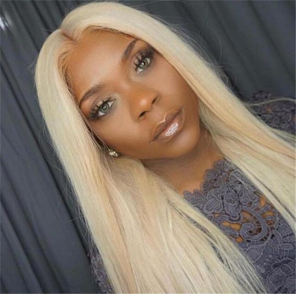 Small Cap Blonde Human Hair Full Lace Wigs Brazilian Remy Hair