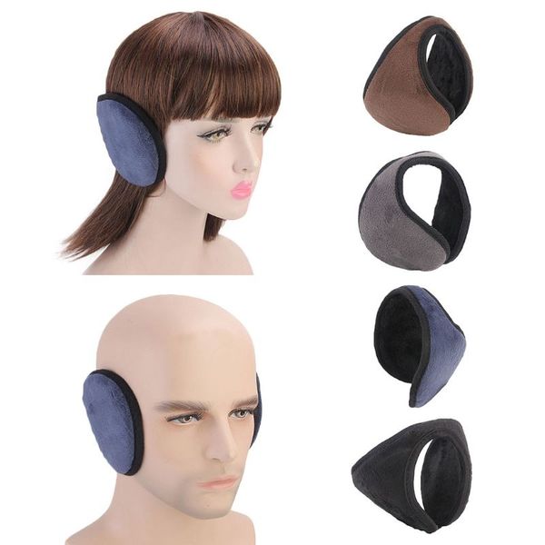 

winter outdoor ear muff cover short plush warmer earlap sportswear solid, Blue;gray