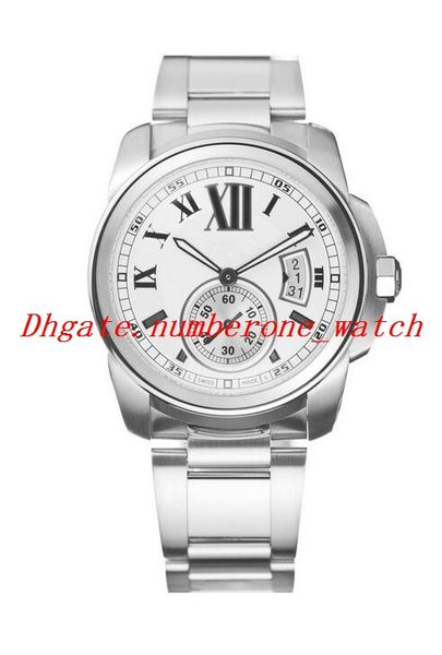 

Free Shipping 42MM W7100014 W7100036 W7100013 Black Dial Rubber Leather Stainless Steel Automatic Fashion Men's Watches Wristwatch