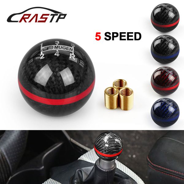 

univeal genuine carbon fiber mugen 5 / 6 speed manual / automatic spherical gear shift knob -sfn013