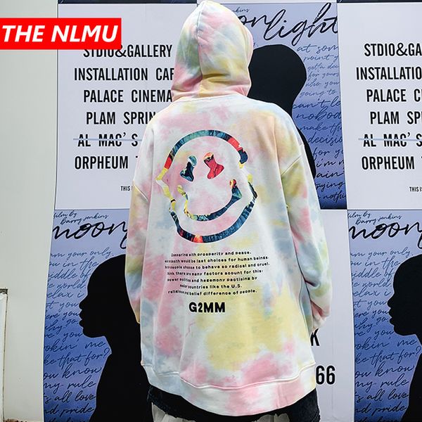 

hoodies men harajuku japanese style dye color print pullover sweatshirts streetwear fashion hip hop casual hooded wg453, Black