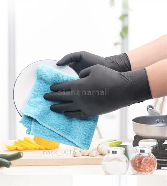 

100pcs 200pcs black disposable dishwashing kitchen work garden gloves universal flexible jj4o qa