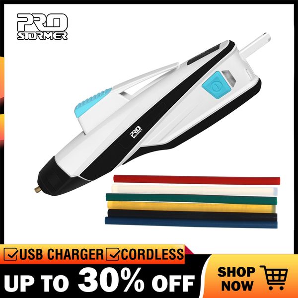 

prostormer cordless glue gun melt glue gun fast heating melting usb charger 3.6v household mini diy repair tools