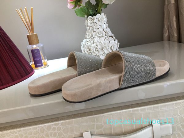 

2017 summer chained sandal flat mules womens outwear cozy flat sandal slippers beach women shoes t13, Black