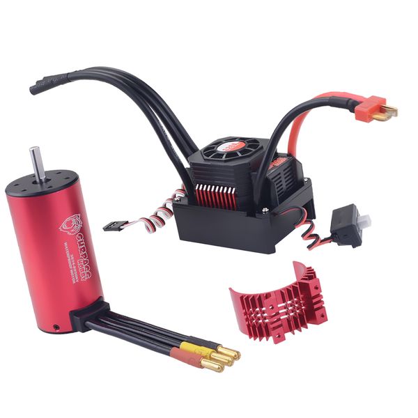 

3674 2350kv brushless motor+120a esc+heatsink cover for 1/10 rc car