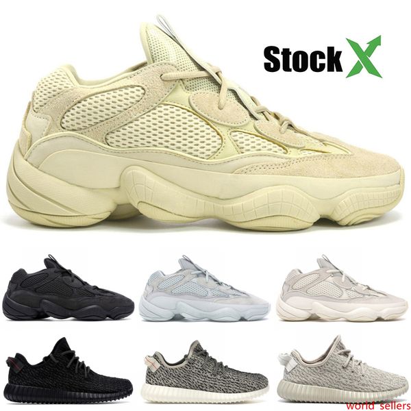 

500 men designer shoes bone white kanye west utility black reflective 500 blush salt mens womens running sneakers stock x sports trainers