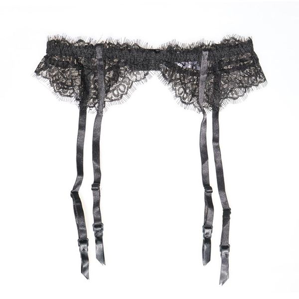 

garters female/lady lace eyeslash garter belts for stockings new vogue slim women suspender belt lingerie ga1113, Black;white