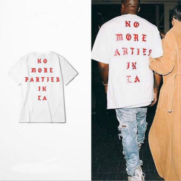 

Kanye West Life of Pablo Losangeles LA Yeezus Season Белая футболка Мужчины больше не устраивают вечерин