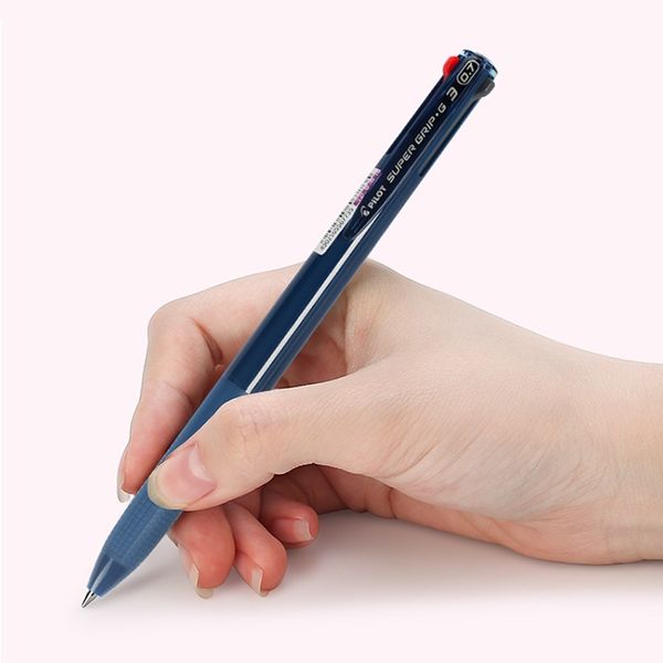 

super grip multi-function ballpoint pen 0.7 mm wear-resistant non-slip multi-color optional for various scenes, Black;red