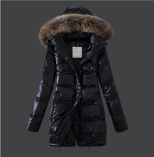 

2020 women down jacket outdoor jackets women's down padded jacket hooded fur women wool collar coat, Black