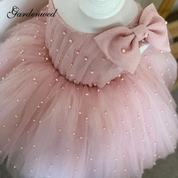 

блеск pink princess платья девушки цветка pearls бальное платье тюль девушки свадебные платья партии одно плечо лук причастие платье, Red;yellow