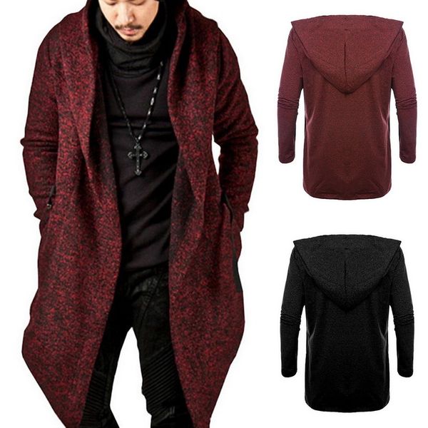 

nibesser 2018 men hooded sweatshirts black hip hop mantle hoodies fashion jacket long sleeves cloak man's coats outwear sale