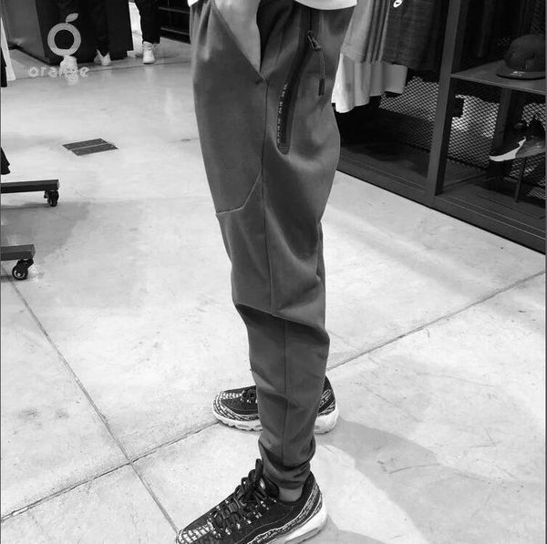 

2019 new ln928576 autumn new men's casual sweatpants solid high street trousers men winter joggers brand warm pants, Black