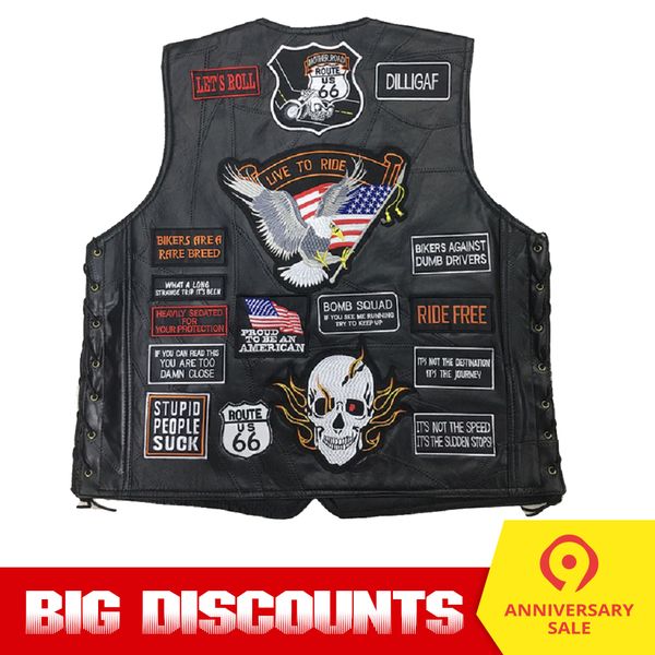 

motorcycle jacket motos biker ceket genuine leather vest mens chaqueta motoqueiro punk retro jaqueta moto casual vest clothing