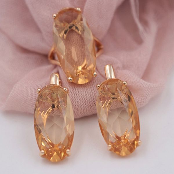 

zlxgirl brand copper cubic zirconia earring with ring jewelry classic women's wedding earring and ring sets fashion women anel, Silver