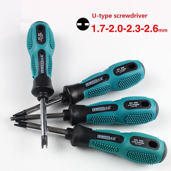 

h/u type screwdriver special magnetic high hardness h screwdriver anti skid 1.7mm 2.0mm 2.3mm 2.6mm handle repair tools new