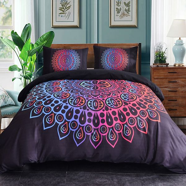 

purple temptation bedding set comforter quilt cover floral paisley pattern duvet cover set king  size bedding kqjiafang