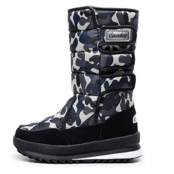 

mhysa 2019 winter new men's snow boots waterproof non-slip cotton shoes high to help outdoor large size men's boots m378, Black