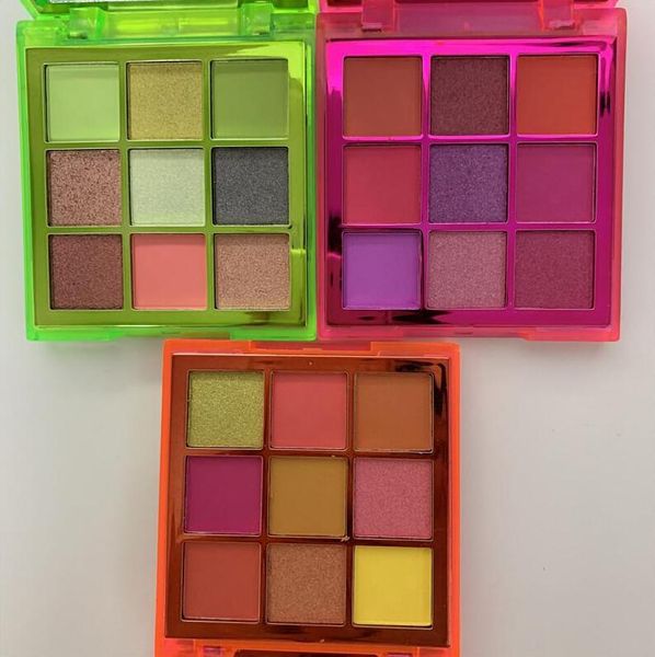 

2019Newest красоты Марка NEON 9 цветов Shimmer Eyeshadow Макияж Тени для век с 3 стилей тени для ве