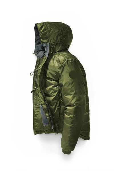

thin men's parkas long winter canada g-brand lodge-h1 down & parkas with hood/snowdome jacket real wolf collar white duck outerwear&coa, Black
