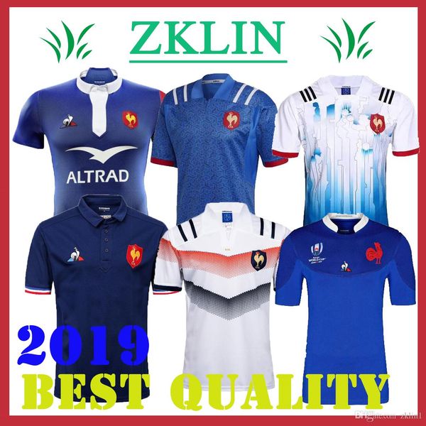 

new style 2018 2020 france super rugby jerseys 18 20 france shirts rugby maillot de foot french boln rugby shirt size s-3xl, Gray;blue