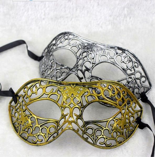 

200pcs new half face hollow plastic gold and silver colors fancy retro venetian masquerade masks
