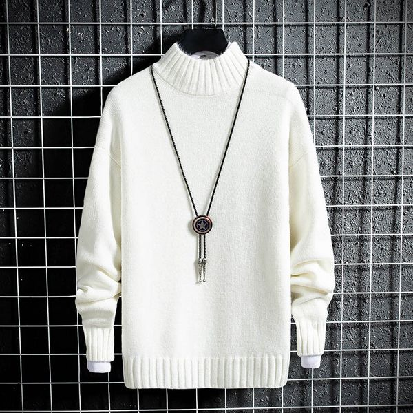 

2019 новый зимний свитер мужчин с длинным рукавом водолазка мужской моды пуловеры вязаные keep warm мужские свитера рождество r, White;black