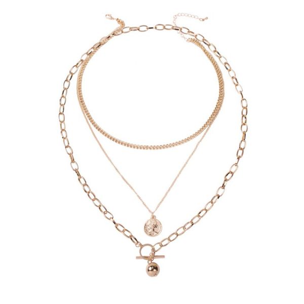 

европейские и американские trend многослойная новая мода ожерелье женский l0408, Silver