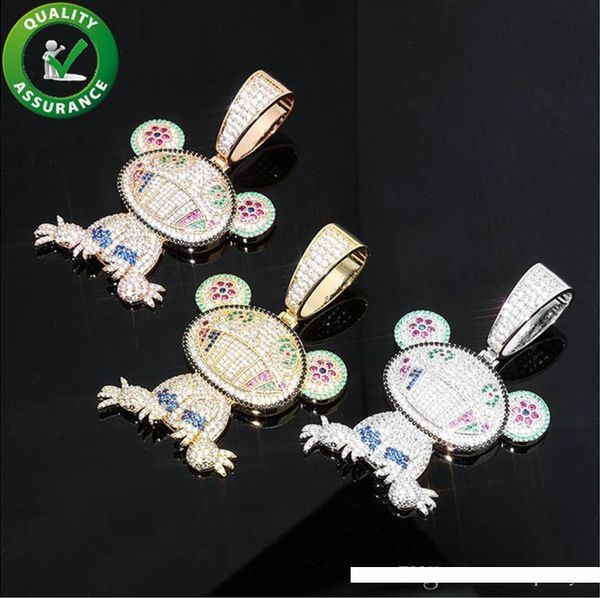 

iced out chains luxury designer necklace hip hop jewelry mens gold chain pendants bling diamond charms rapper fashion hiphop accessories, Silver